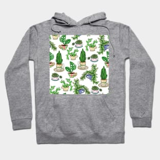 Teacup Plants Pattern Hoodie